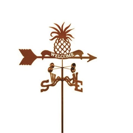 Ez Vane EZ Vane EZ1905-PT Welcome Pineapple Weathervane with Post Mount EZ1905-PT